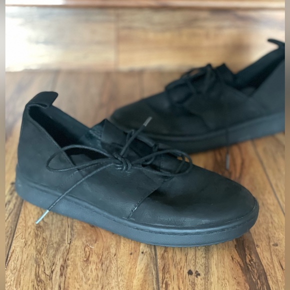 Eileen Fisher Kipling Black Nubuck leather sneakers shoes comfort 5.5 NWOT - Picture 2 of 6